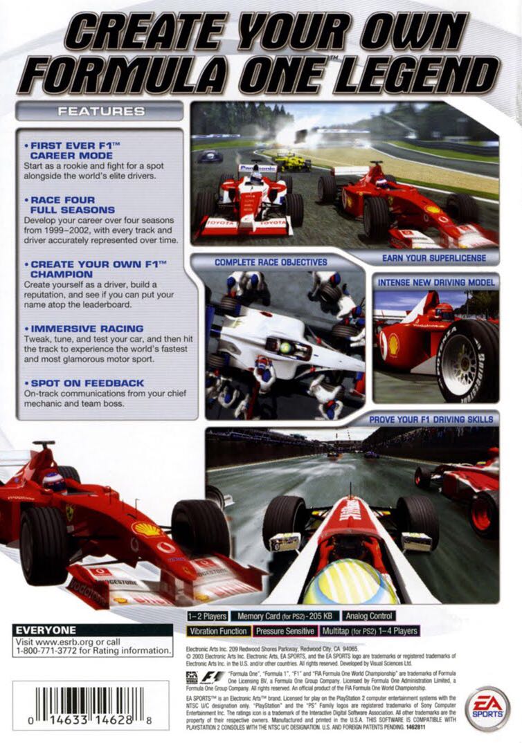 F1 Career Challenge - Sony PlayStation 2 (PS2) (Ea Sports - 1-2) video game collectible [Barcode 014633146288] - Main Image 2