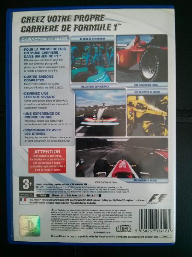 F1 Career Challenge - Sony PlayStation 2 (PS2) video game collectible [Barcode 5030931034121] - Main Image 2