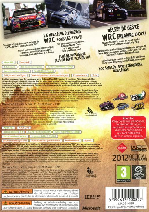 WRC 3 - Sony PlayStation 3 (PS3) video game collectible [Barcode 8059617100704] - Main Image 2