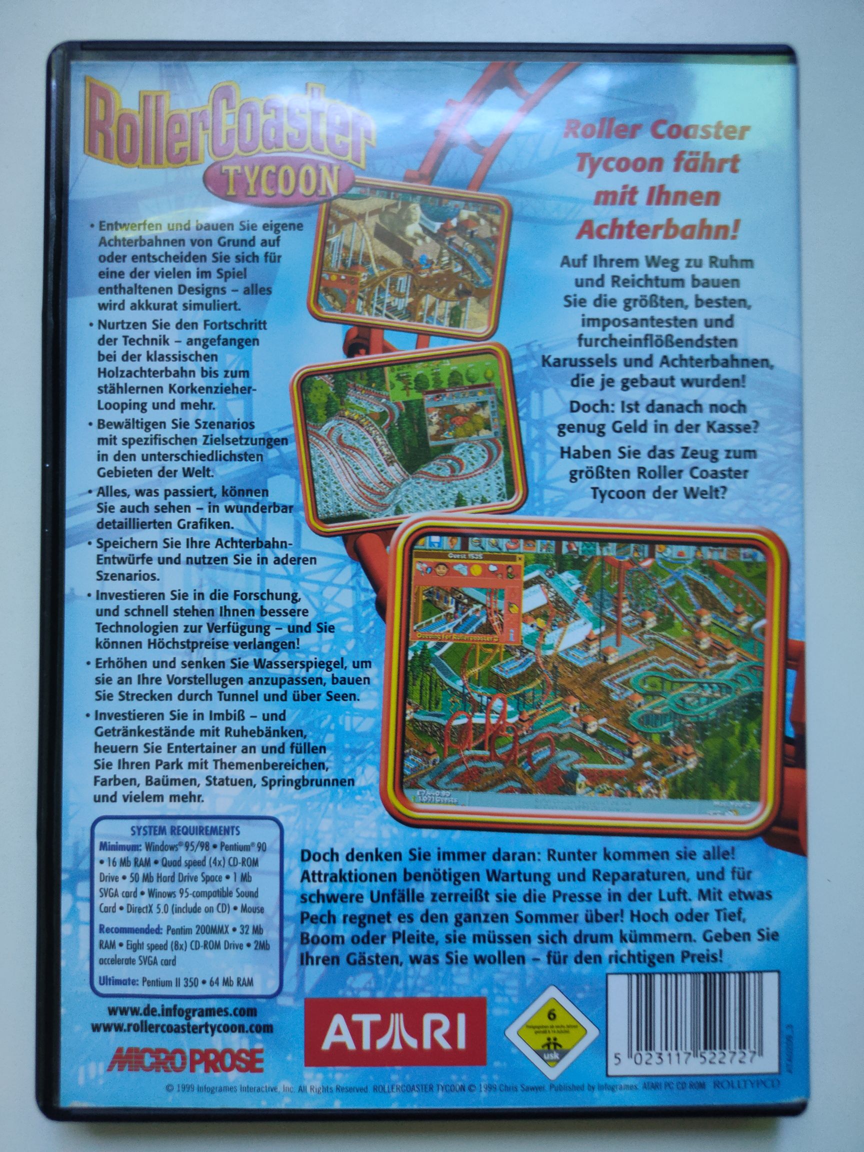 RollerCoaster Tycoon - PC video game collectible [Barcode 5023117522727] - Main Image 2