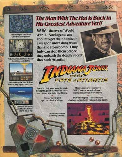 Indiana Jones And The Fate Of Atlantis - PC (LucasArts - 1) video game collectible [Barcode 00861731] - Main Image 2