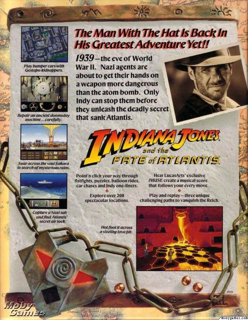 Indiana Jones And The Fate Of Atlantis - PC (LucasArts - 1) video game collectible [Barcode 4005209025423] - Main Image 2