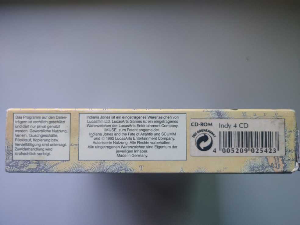 Indiana Jones And The Fate Of Atlantis - PC (LucasArts - 1) video game collectible [Barcode 4005209025423] - Main Image 4