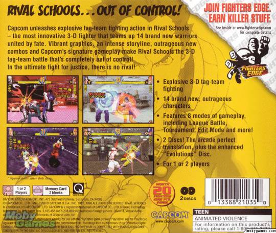 Rival Schools - Sony PlayStation (Capcom - 2) video game collectible [Barcode 013388210350] - Main Image 2