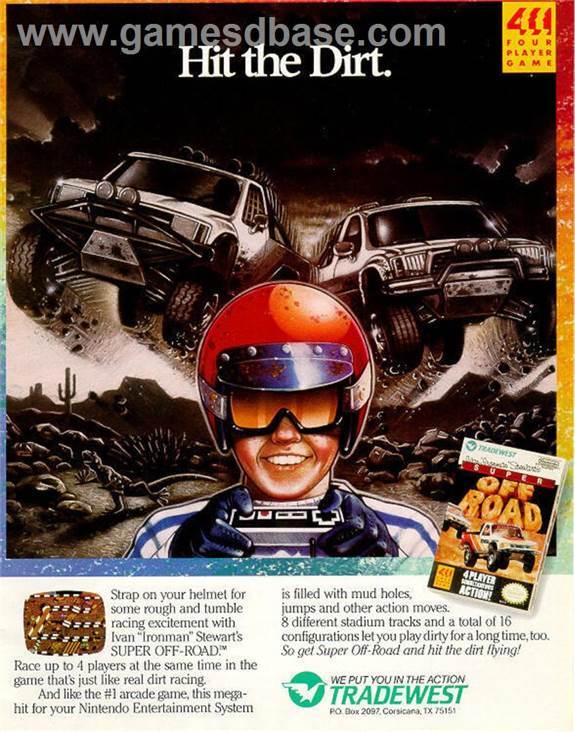 Ivan ”Ironman” Stewart’s Super Off Road - Sega Genesis (Mega Drive) (Accolade / Ballistic - 1-2) video game collectible [Barcode 015605031137] - Main Image 2