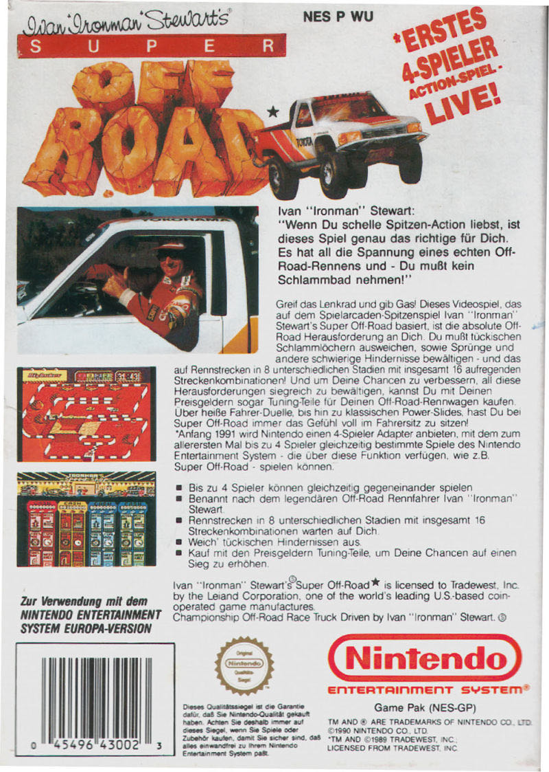 Super Off Road - Nintendo Entertainment System (NES) (Trade West - 1-4) video game collectible - Main Image 3