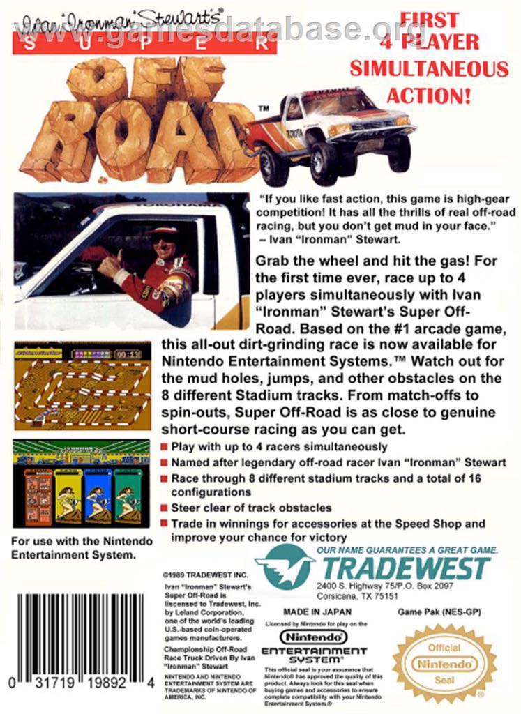 Super Off Road - Nintendo Entertainment System (NES) video game collectible - Main Image 2