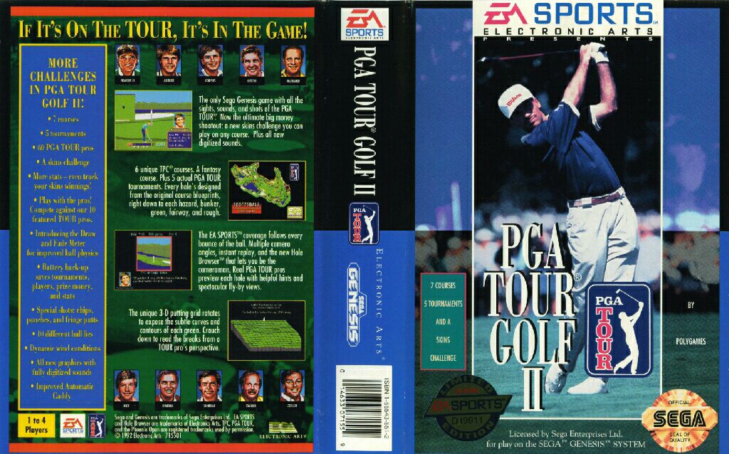 PGA Tour Golf II - Sega Game Gear (Electronic Arts - 1) video game collectible - Main Image 2