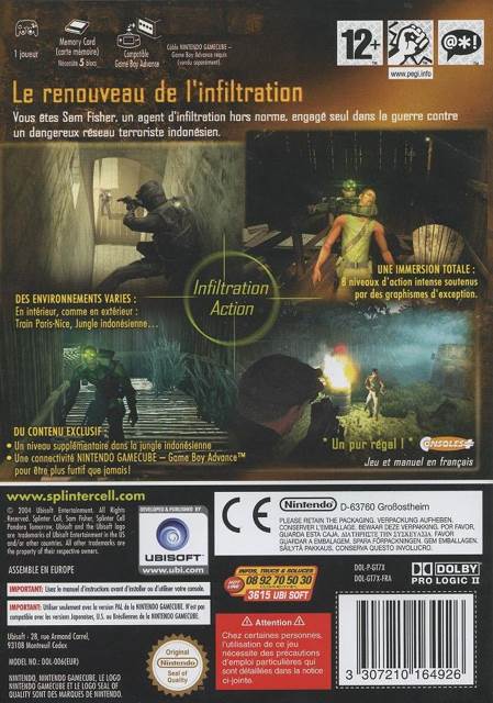 Splinter Cell: Pandora Tomorrow - Nintendo GameCube (Ubisoft - 1) video game collectible - Main Image 2