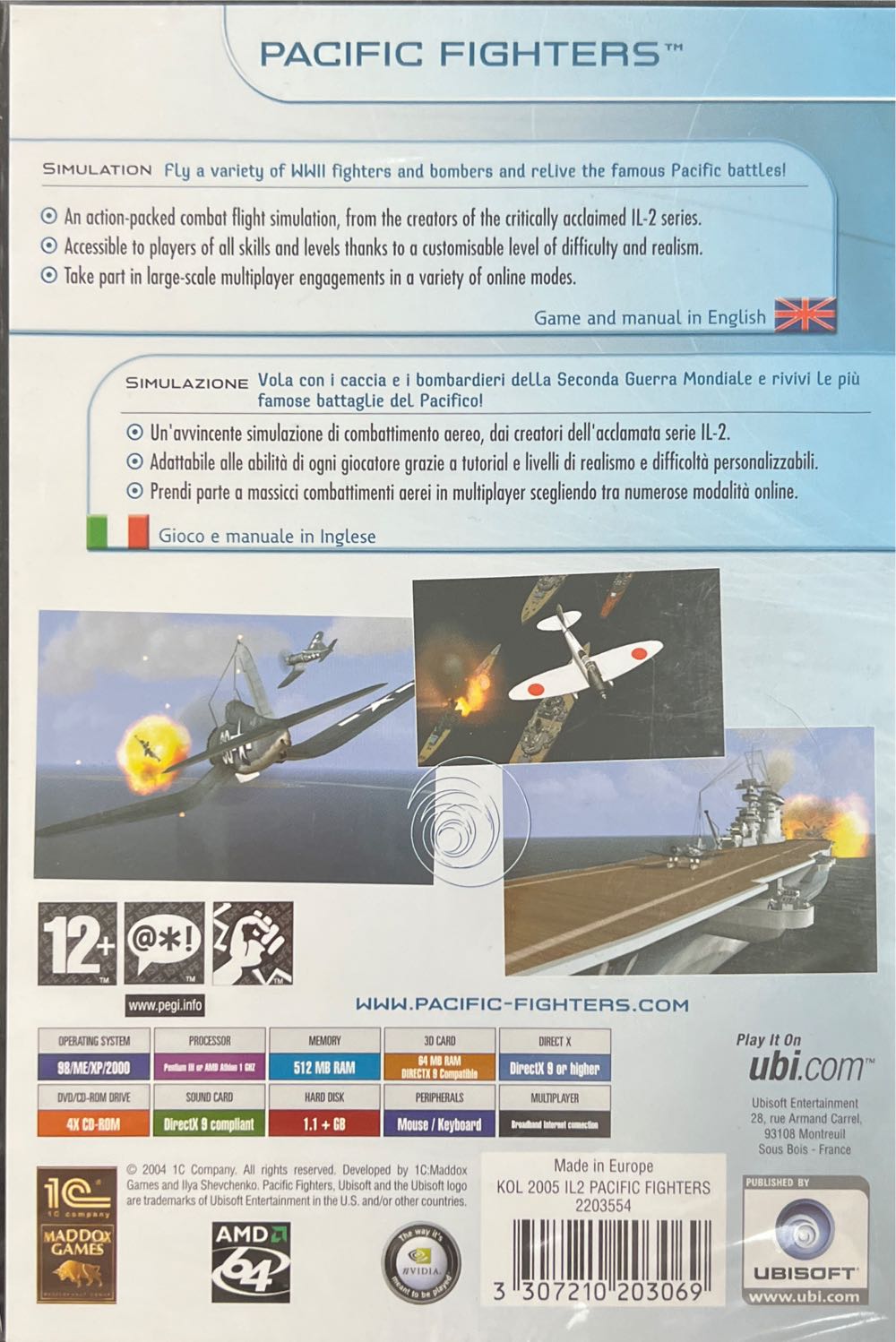 Pacific Fighters - PC video game collectible [Barcode 3307210178145] - Main Image 2