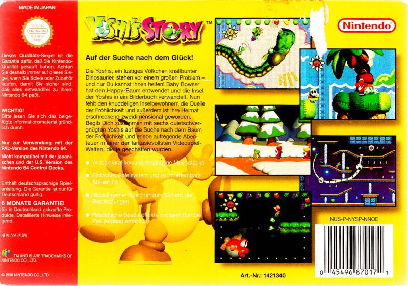 Yoshis Story - Nintendo 64 (N64) (1) video game collectible - Main Image 2