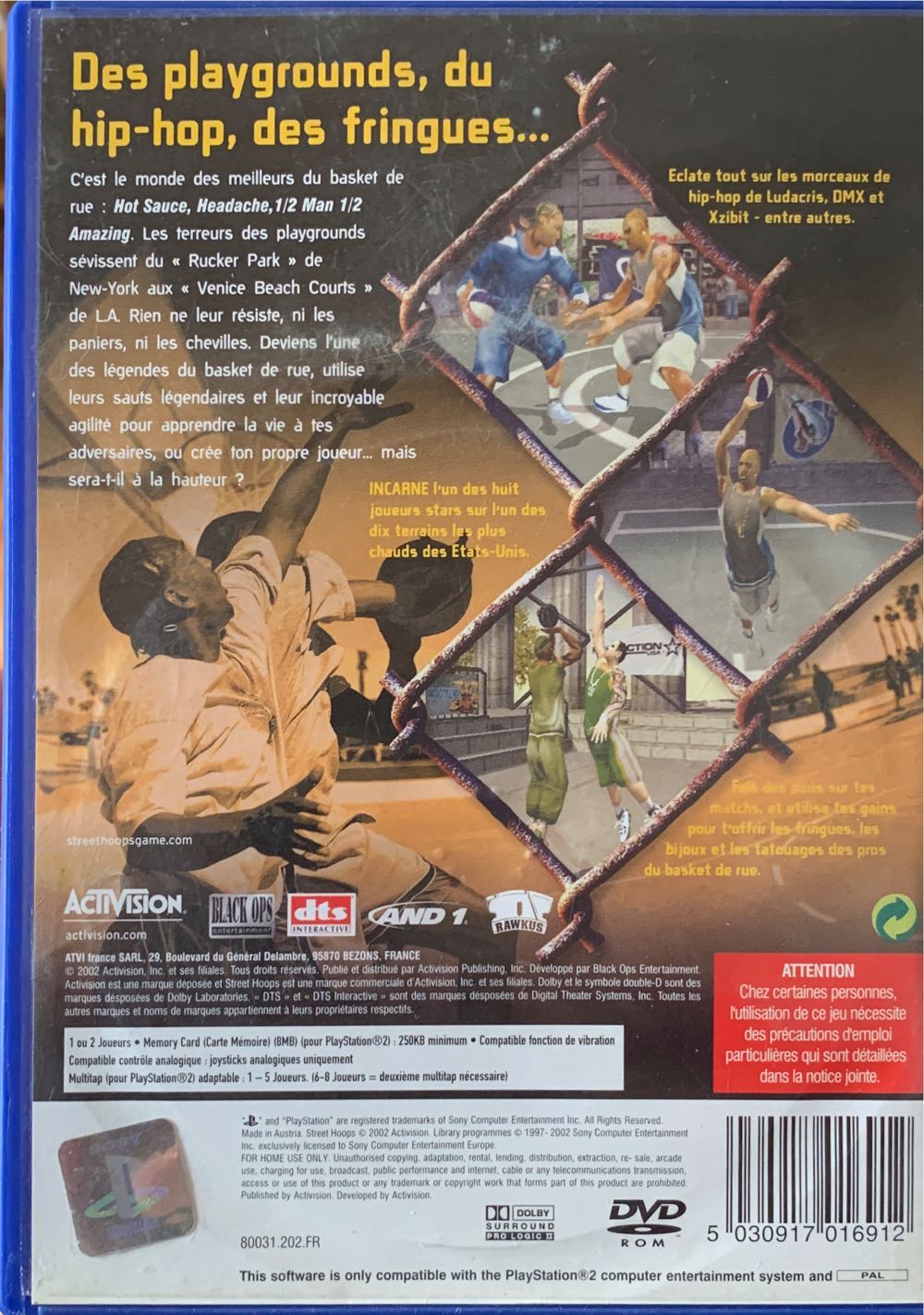 Street Hoops - Sony PlayStation 2 (PS2) video game collectible [Barcode 5030917016912] - Main Image 2