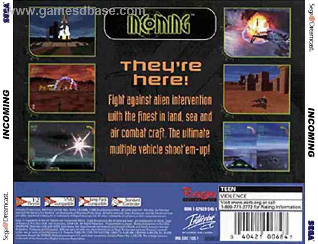 Incoming - Sega Dreamcast (Interplay Entertainment - 1) video game collectible [Barcode 5035687030465] - Main Image 2
