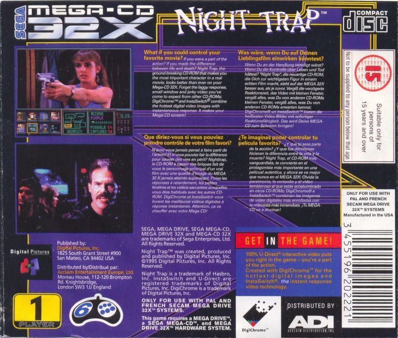 Night Trap - Sega 32X video game collectible - Main Image 2