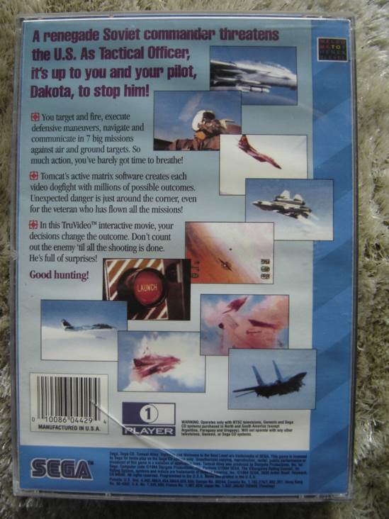 Tomcat Alley - Sega CD (Sega - 1) video game collectible [Barcode 010086044294] - Main Image 2