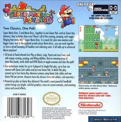 Super Mario Advance 1: Super Mario Bros. 2 - Nintendo Game Boy Advance (GBA) (Nintendo - 4) video game collectible [Barcode 4549673139] - Main Image 2