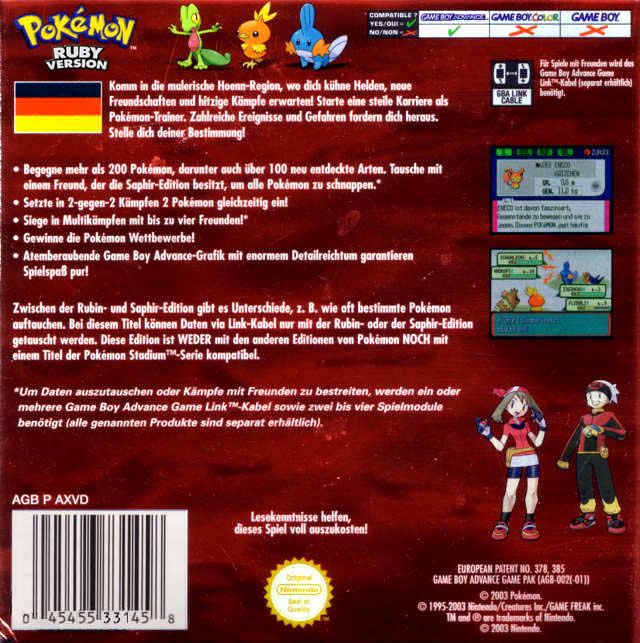 Pokemon Ruby Version - Nintendo Game Boy Advance (GBA) (Nintendo) video game collectible - Main Image 2