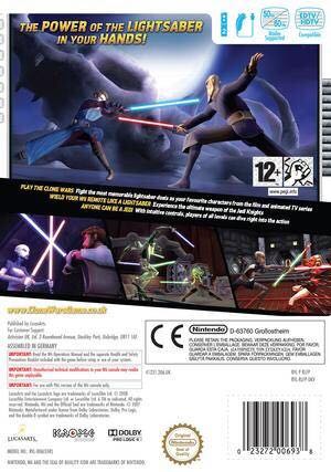 Star Wars: The Clone Wars Lightsaber Duels - Nintendo Wii (Lucas Arts - 1-2) video game collectible [Barcode 023272006938] - Main Image 2