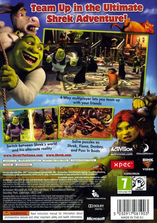 Shrek Forever After - Microsoft Xbox 360 (Activision Blizzard - 1) video game collectible [Barcode 047875838963] - Main Image 2