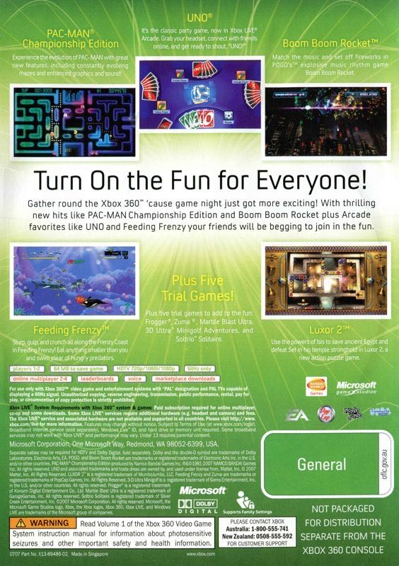 Xbox Live Arcade Compilation Disc - Microsoft Xbox 360 (Microsoft - 2) video game collectible - Main Image 3