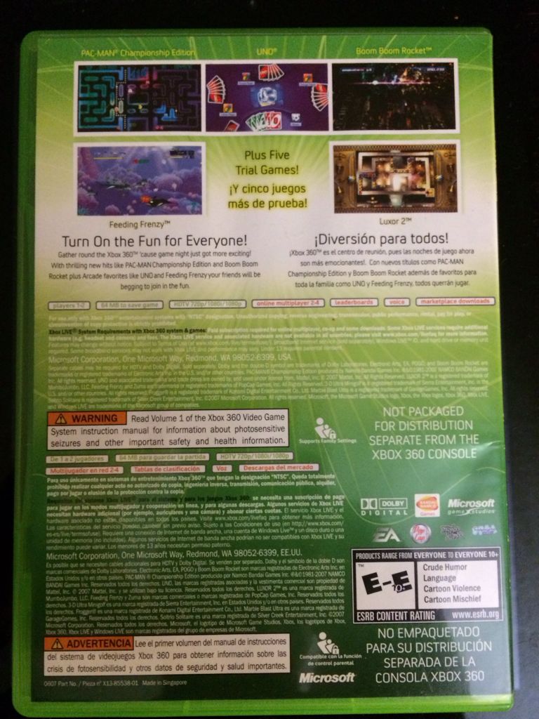 Xbox Live Arcade Compilation Disc - Microsoft Xbox 360 video game collectible - Main Image 2