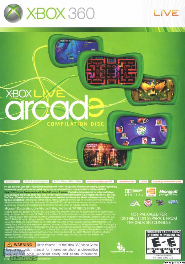 Xbox Live Arcade Compilation Disc - Microsoft Xbox 360 video game collectible - Main Image 2