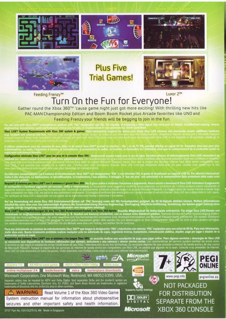 Xbox Live Arcade Compilation Disc - Microsoft Xbox 360 video game collectible - Main Image 2