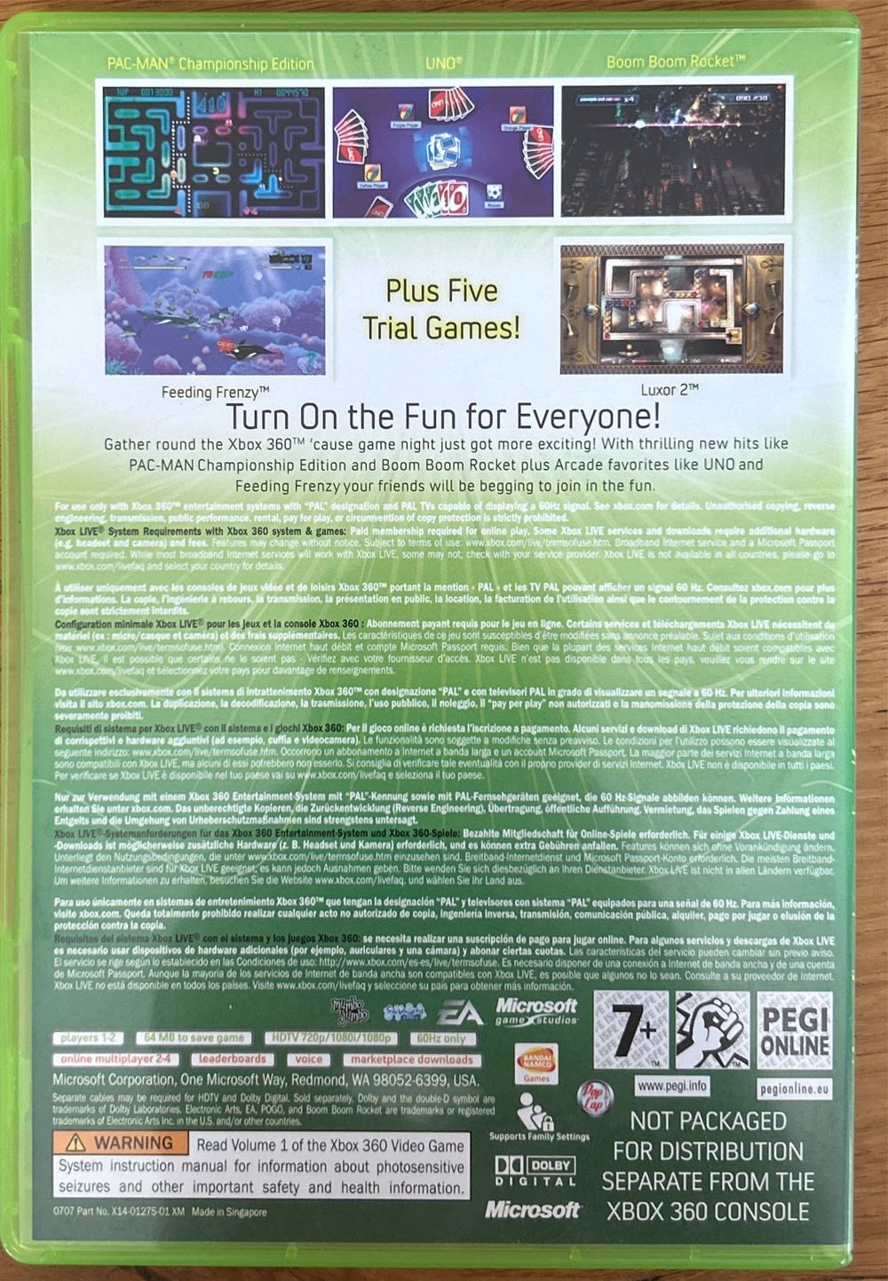 Xbox Live Arcade Compilation Disc - Microsoft Xbox 360 video game collectible - Main Image 2