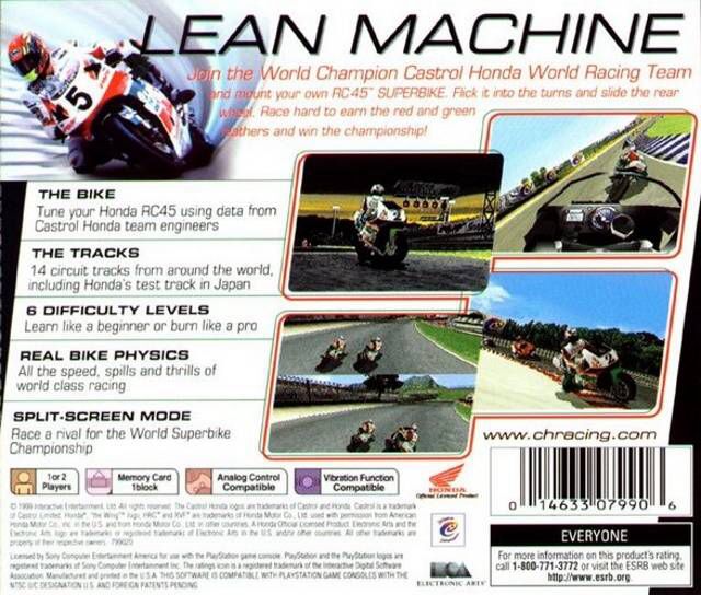 Castrol Honda Super Bike Racing - Sony PlayStation (THQ - 2) video game collectible [Barcode 4005209032209] - Main Image 2