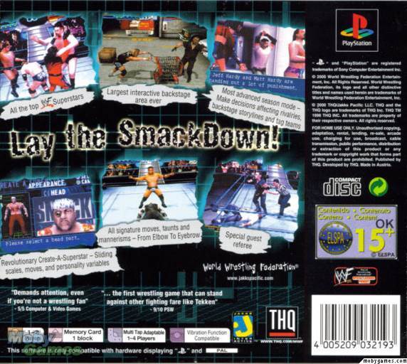 WWF Smackdown! - Sony PlayStation (1-2) video game collectible [Barcode 4005209037419] - Main Image 2