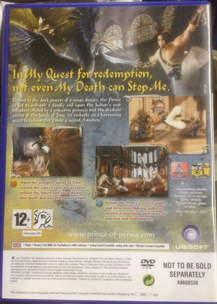 Prince Of Persia The Sands Of Time - Sony PlayStation 2 (PS2) (Ubisoft - 1) video game collectible - Main Image 2