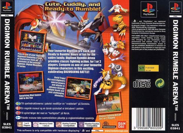 Digimon Rumble Arena - Sony PlayStation (Bandai - 1-2) video game collectible [Barcode 3296580800223] - Main Image 2