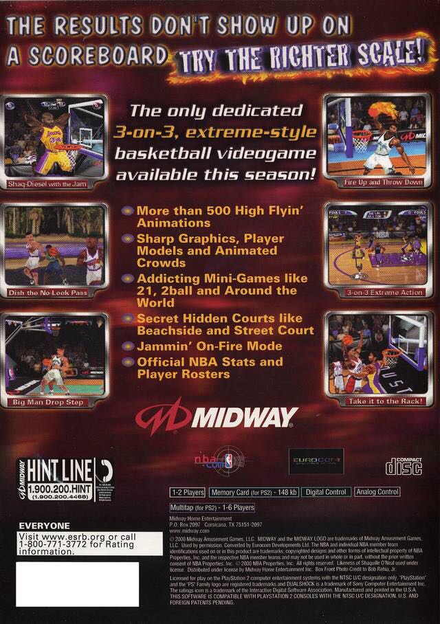 NBA Hoopz - Sony PlayStation 2 (PS2) (Midway - 6) video game collectible [Barcode 031719268351] - Main Image 2