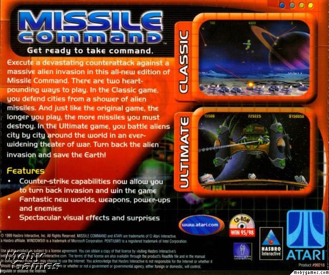 Missile Command - PC (Hasbro Interactive) video game collectible - Main Image 2
