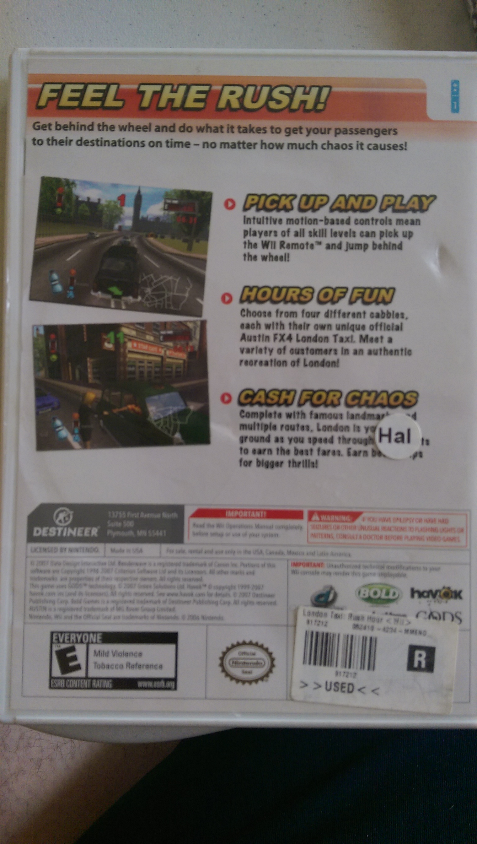 London Taxi Rushour - Nintendo Wii video game collectible - Main Image 2
