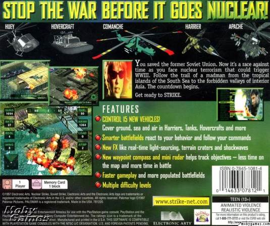 Nuclear Strike - Sony PlayStation (Electronic Arts - 1) video game collectible [Barcode 014633078121] - Main Image 2