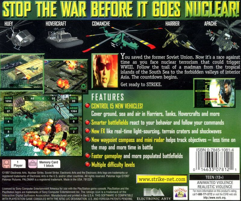 Nuclear Strike - Sony PlayStation ((EA) Electronic Arts - 1) video game collectible [Barcode 5030932014115] - Main Image 2