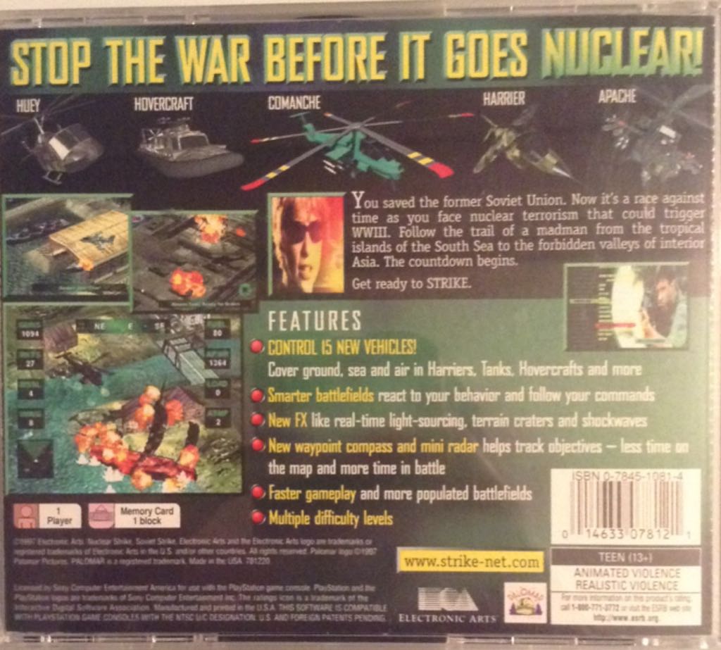 Nuclear Strike - Sony PlayStation (Electronic Arts - 1) video game collectible - Main Image 2
