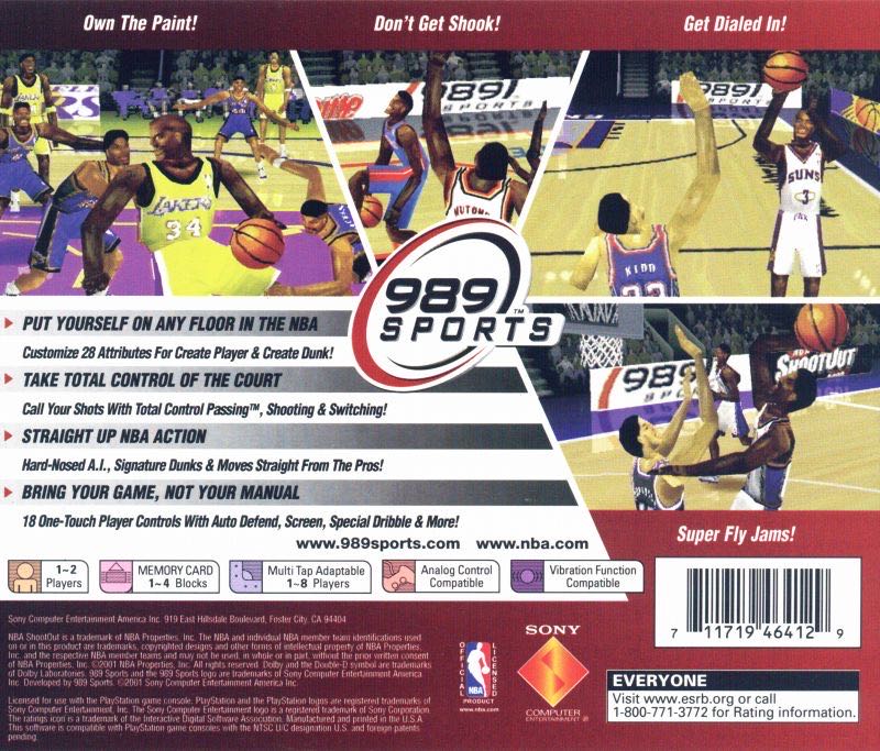 NBA ShootOut 2002 - Sony PlayStation (Sony Computer Entertainment America - 1-2) video game collectible [Barcode 711719464129] - Main Image 2