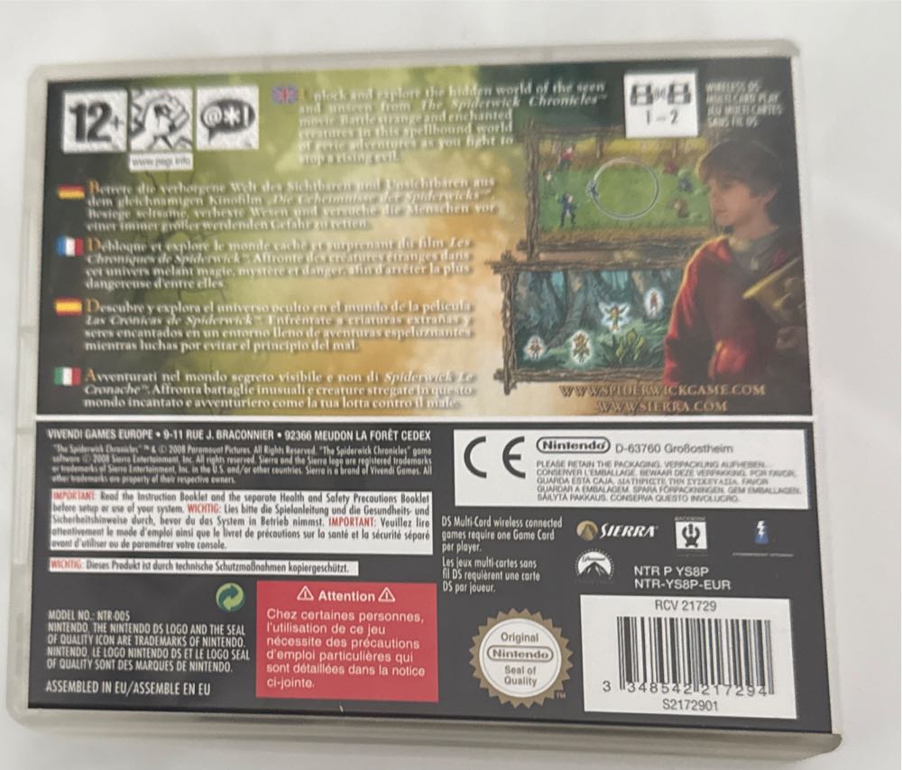 The Spiderwick Chronicles - Nintendo DS (Sierra Entertainment - 1) video game collectible [Barcode 3348542217294] - Main Image 2