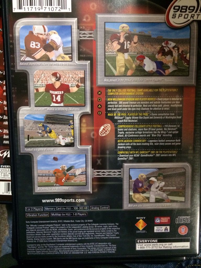 NCAA GameBreaker 2001 - Sony PlayStation 2 (PS2) video game collectible - Main Image 2