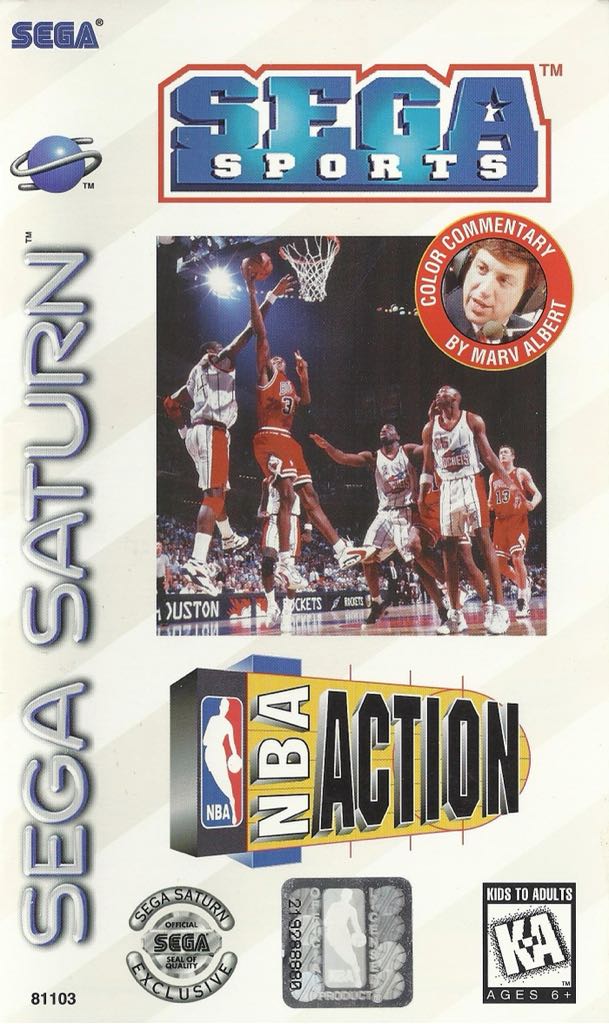 NBA Action - Sega Saturn (Sega Sports - 2) video game collectible [Barcode 010086811032] - Main Image 2