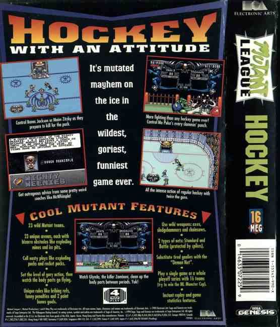 Mutant League Hockey - Sega Genesis (Mega Drive) video game collectible - Main Image 2