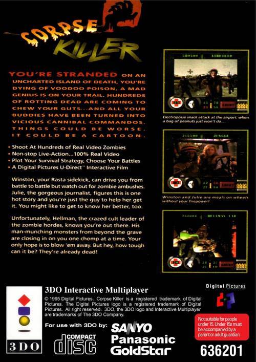 Corpse Killer - 3DO (Digital Pictures - 1) video game collectible [Barcode 782346023218] - Main Image 2