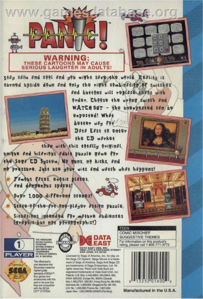 Panic! - Sega CD (Sega - 1) video game collectible - Main Image 2