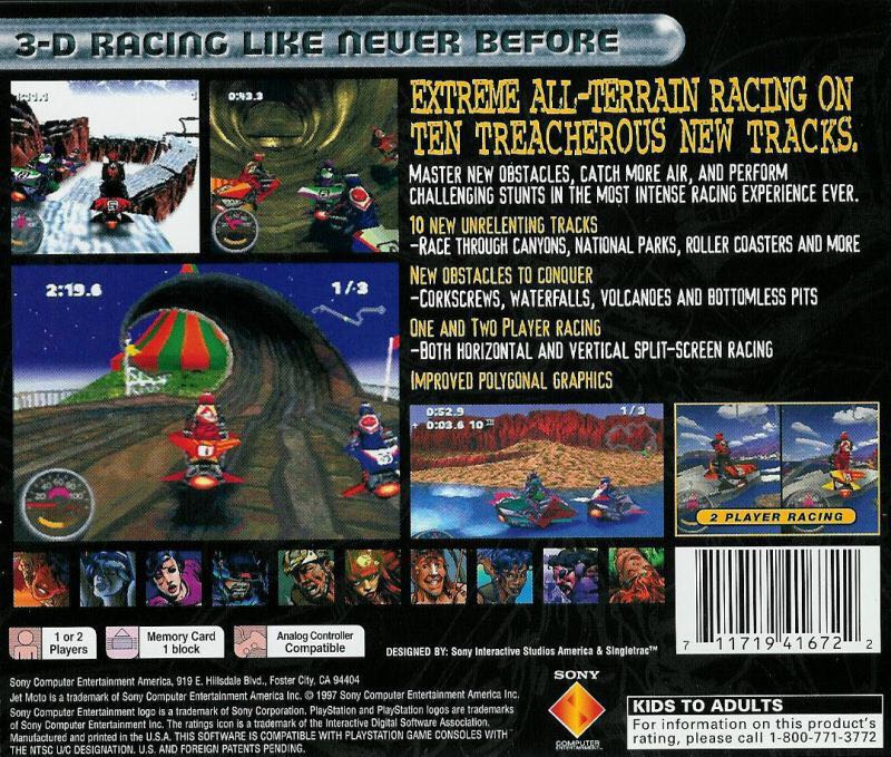 Jet Moto - Sony PlayStation (Sony Computer Entertainment - 1) video game collectible [Barcode 6778419430926] - Main Image 2