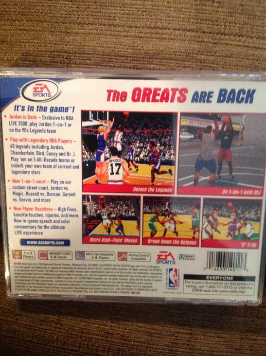 NBA Live 2000 - Sony PlayStation (Ea Sports - Multi-Player: 1-8) video game collectible [Barcode 014633140118] - Main Image 2