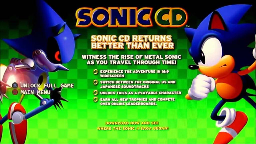 Sonic CD - Sony PlayStation Network (PSN) (Sega - 1) video game collectible - Main Image 1
