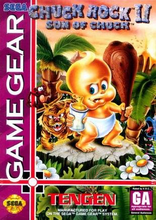 Chuck Rock 2 - Son Of Chuck - Sega Game Gear (Tengen) video game collectible [Barcode 08211897] - Main Image 2