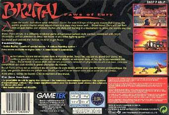 Brutal - Paws Of Fury - Sega Mega Drive (Sega - 1-2) video game collectible [Barcode 5026555140010] - Main Image 2